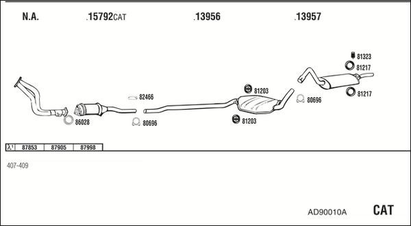Išmetimo sistema WALKER AD90010A