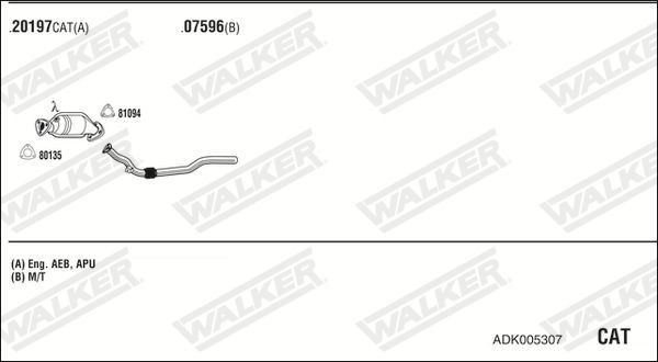 Išmetimo sistema WALKER ADK005307