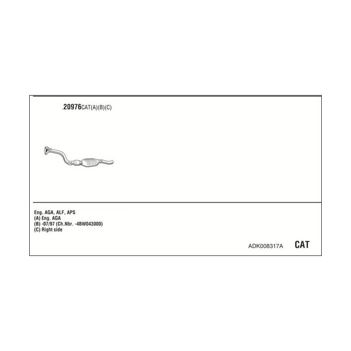 Išmetimo sistema WALKER ADK008317A