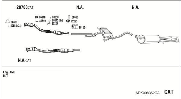Išmetimo sistema WALKER ADK008352CA