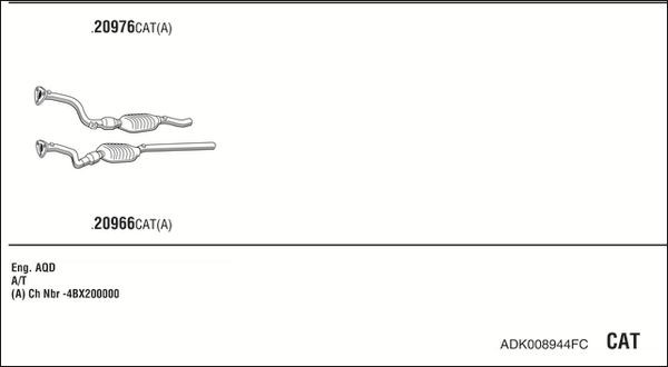 Išmetimo sistema WALKER ADK008944FC