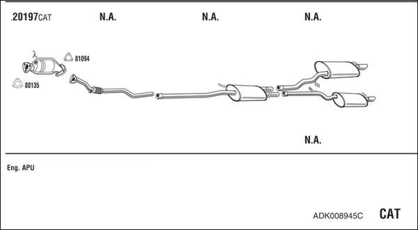 Išmetimo sistema WALKER ADK008945C