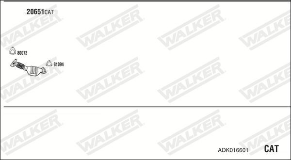 Išmetimo sistema WALKER ADK016601