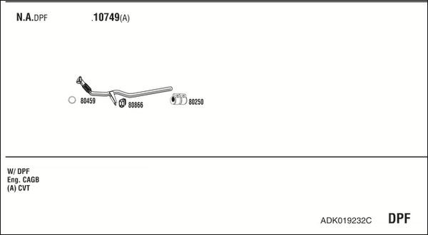 Išmetimo sistema WALKER ADK019232C