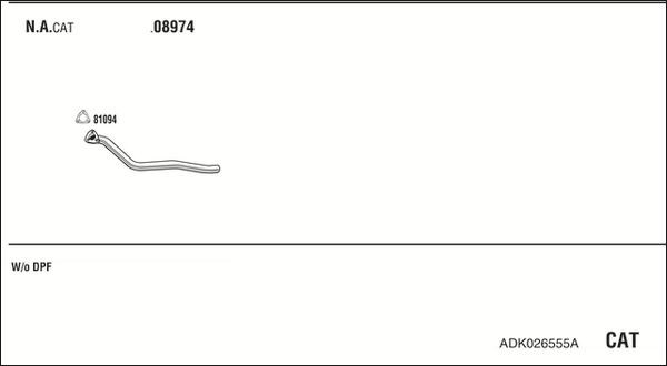 Išmetimo sistema WALKER ADK026555A