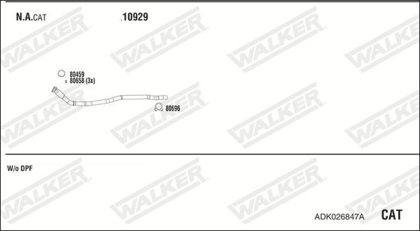 Išmetimo sistema WALKER ADK026847A