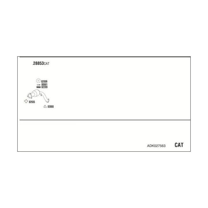 Išmetimo sistema WALKER ADK027563
