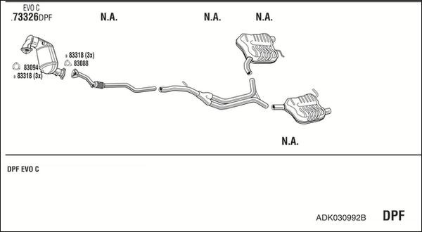 Išmetimo sistema WALKER ADK030992B
