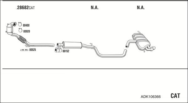 Išmetimo sistema WALKER ADK106366