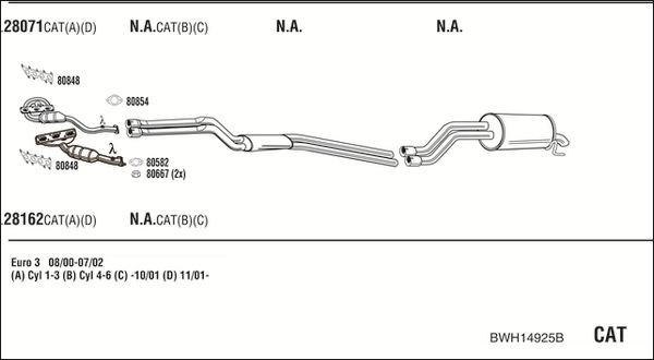 Išmetimo sistema WALKER BWH14925B
