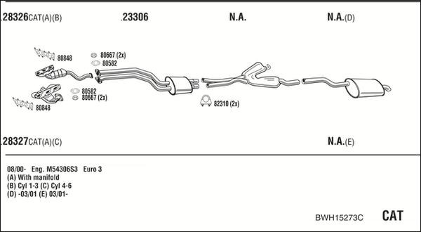 Išmetimo sistema WALKER BWH15273C