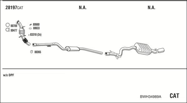 Išmetimo sistema WALKER BWH34989A