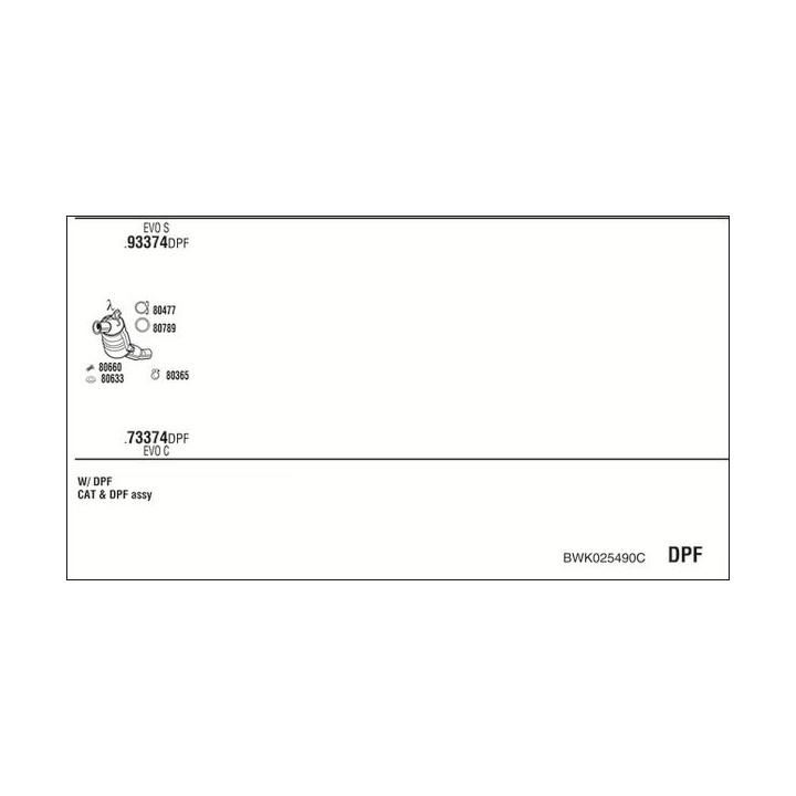 Išmetimo sistema WALKER BWK025490C