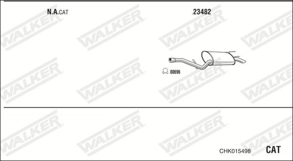 Išmetimo sistema WALKER CHK015498