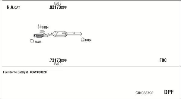 Išmetimo sistema WALKER CIK033792