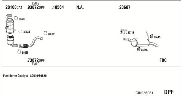 Išmetimo sistema WALKER CIK056261