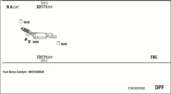 Išmetimo sistema WALKER CIK059308