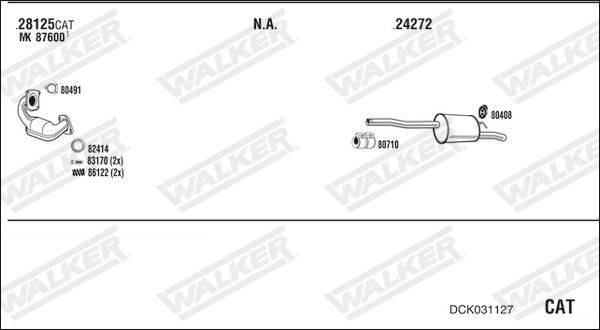 Išmetimo sistema WALKER DCK031127
