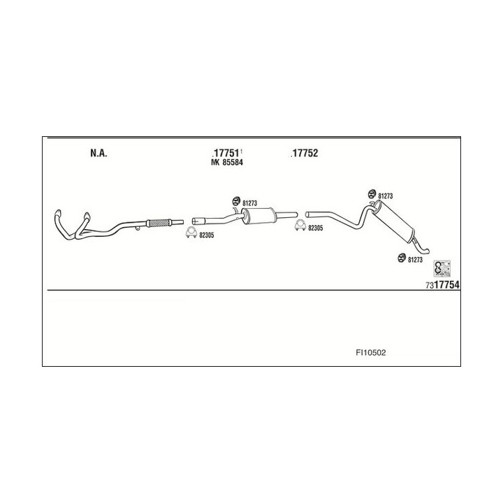 Išmetimo sistema WALKER FI10502