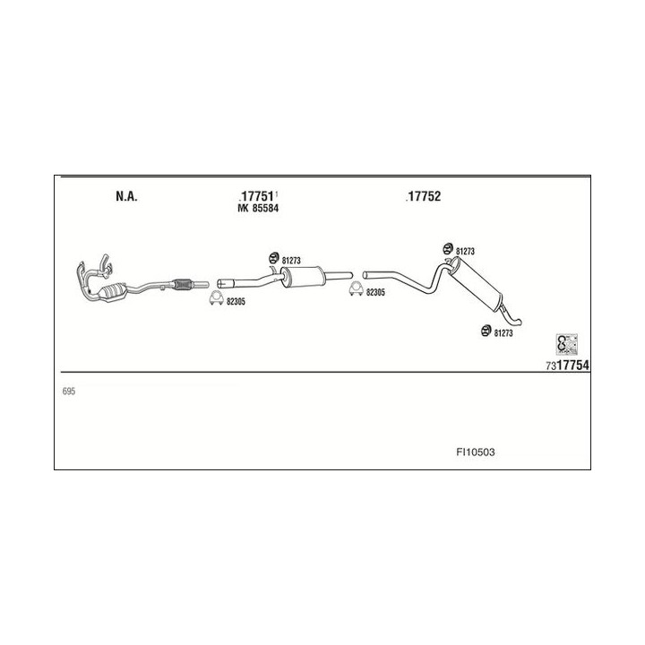 Išmetimo sistema WALKER FI10503