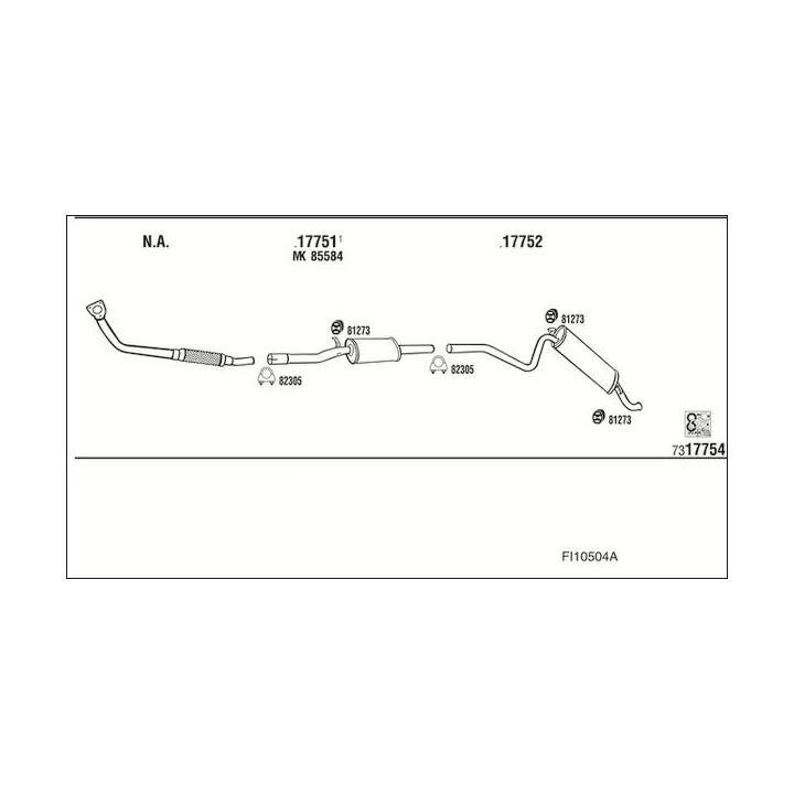 Išmetimo sistema WALKER FI10504A