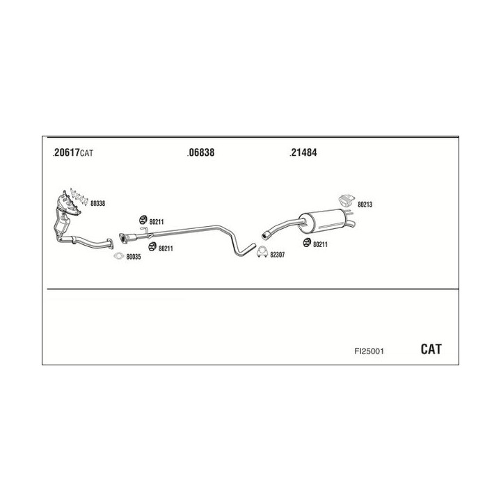 Išmetimo sistema WALKER FI25001