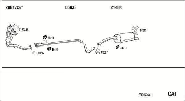 Išmetimo sistema WALKER FI25001
