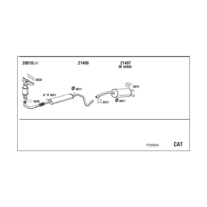 Išmetimo sistema WALKER FI25004