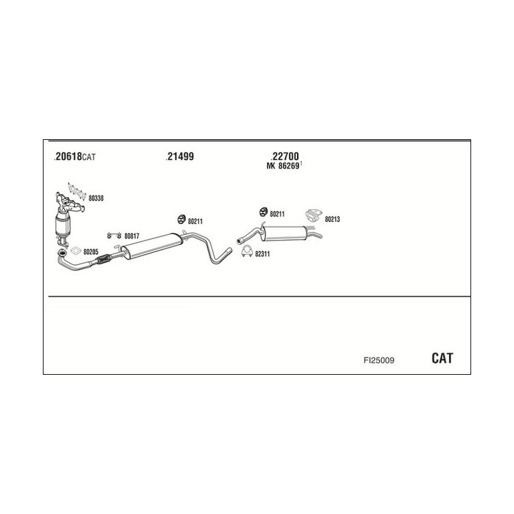 Išmetimo sistema WALKER FI25009