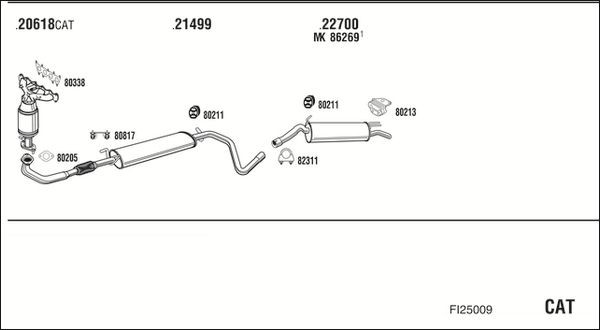 Išmetimo sistema WALKER FI25009