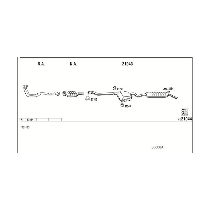 Išmetimo sistema WALKER FI35006A