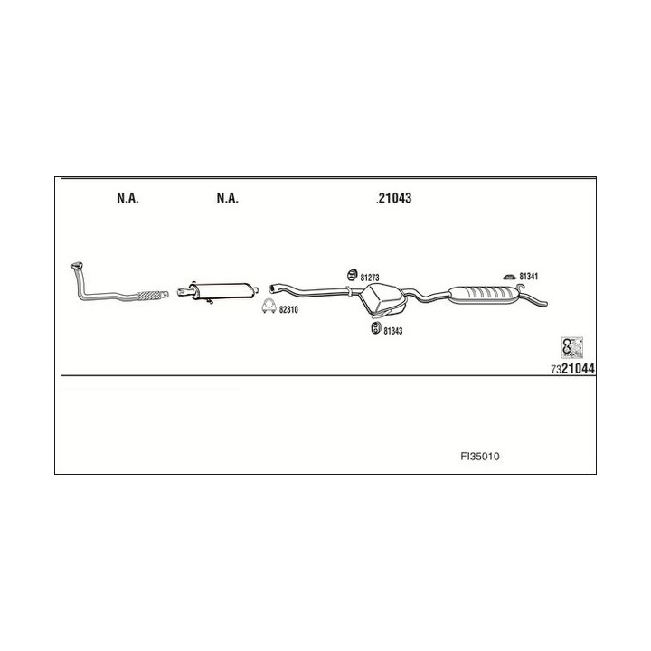Išmetimo sistema WALKER FI35010