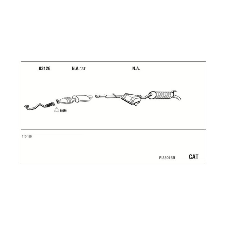 Išmetimo sistema WALKER FI35015B