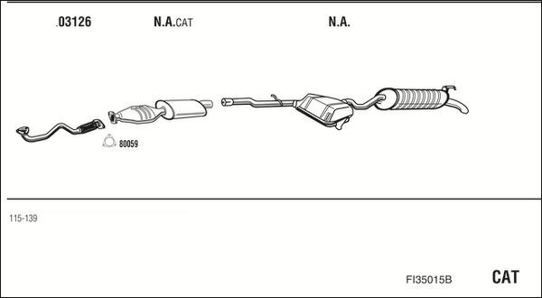 Išmetimo sistema WALKER FI35015B