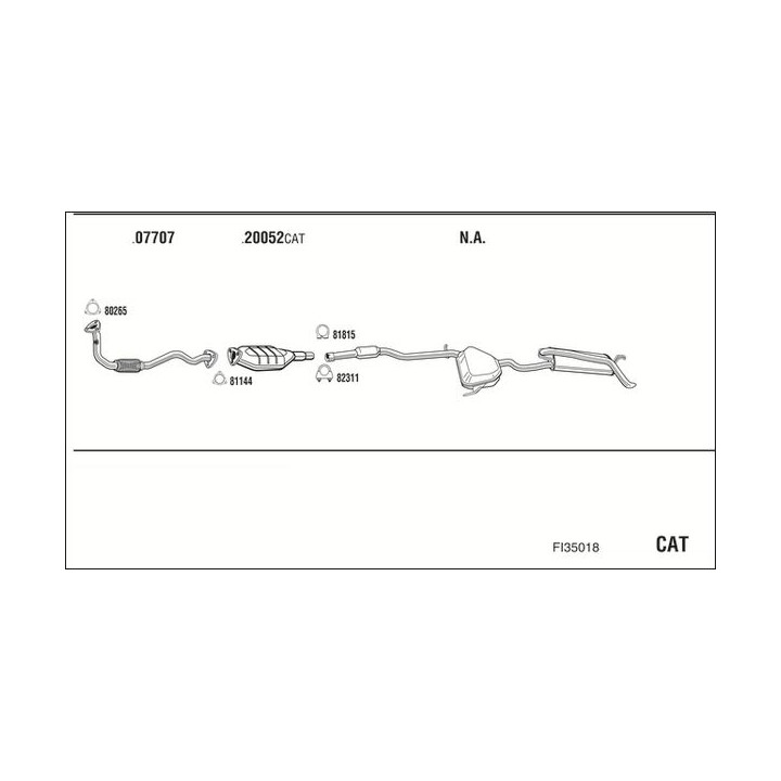 Išmetimo sistema WALKER FI35018