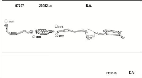Išmetimo sistema WALKER FI35018