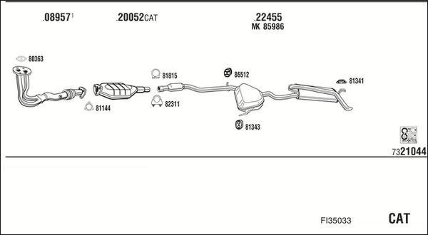 Išmetimo sistema WALKER FI35033