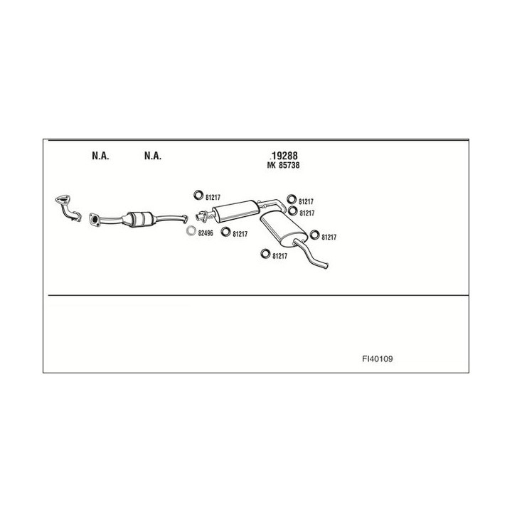 Išmetimo sistema WALKER FI40109