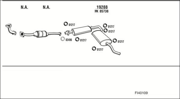 Išmetimo sistema WALKER FI40109
