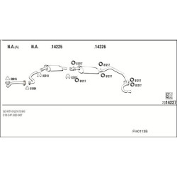 Išmetimo sistema WALKER FI40113B