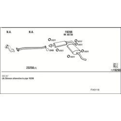 Išmetimo sistema WALKER FI40118