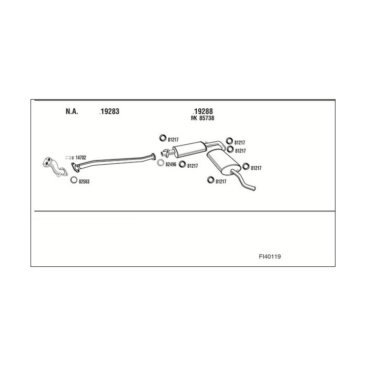 Išmetimo sistema WALKER FI40119