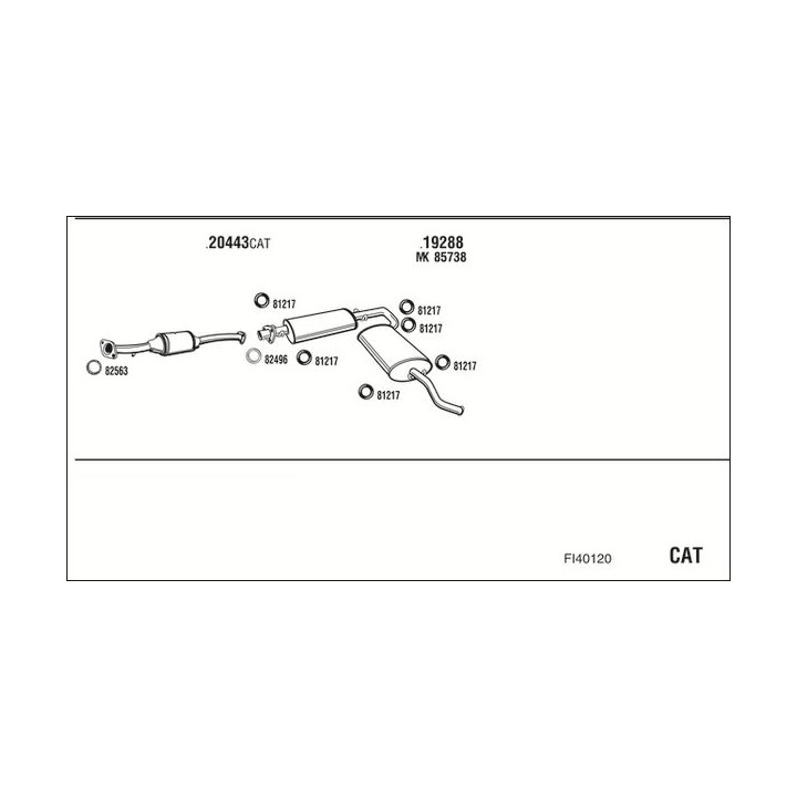 Išmetimo sistema WALKER FI40120