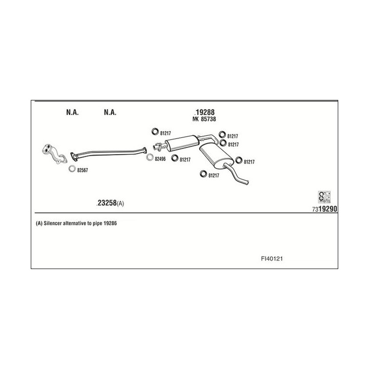 Išmetimo sistema WALKER FI40121