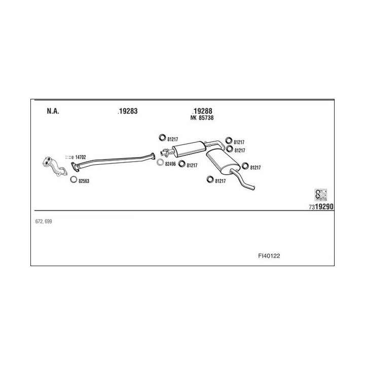 Išmetimo sistema WALKER FI40122