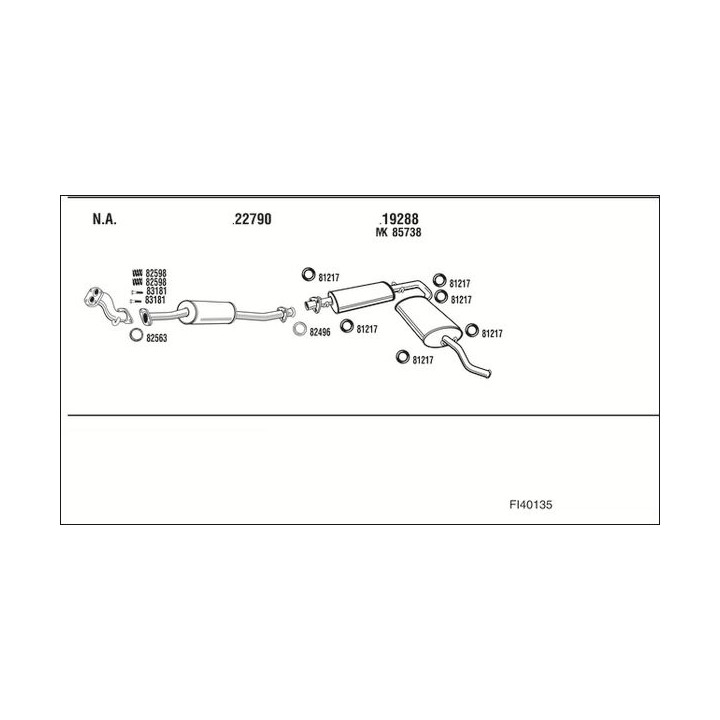 Išmetimo sistema WALKER FI40135