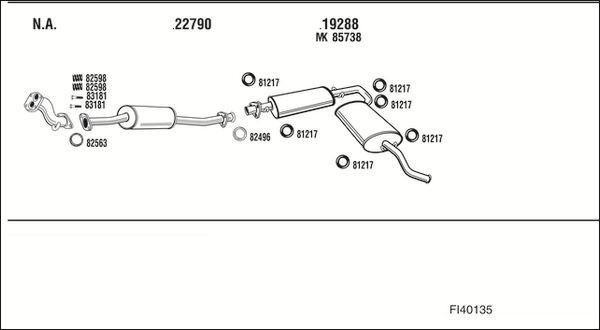 Išmetimo sistema WALKER FI40135