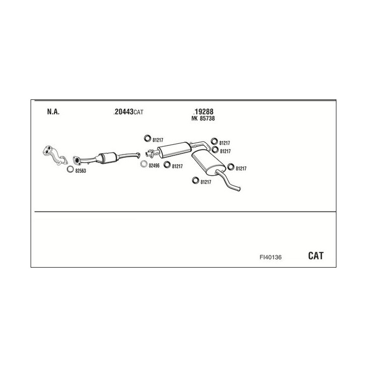 Išmetimo sistema WALKER FI40136