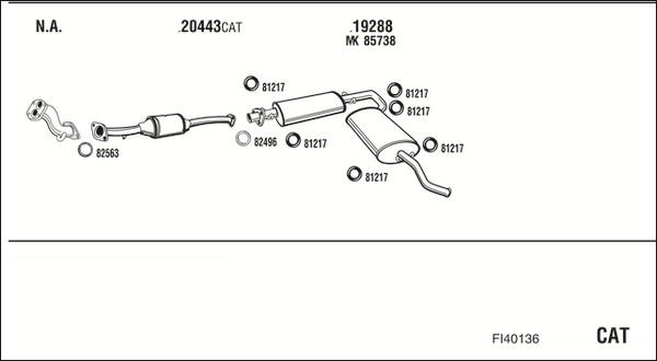 Išmetimo sistema WALKER FI40136