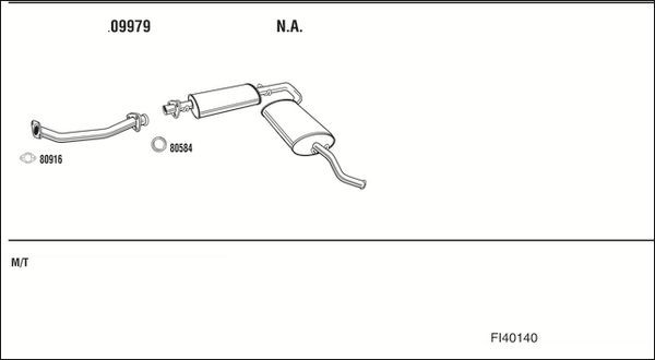 Išmetimo sistema WALKER FI40140